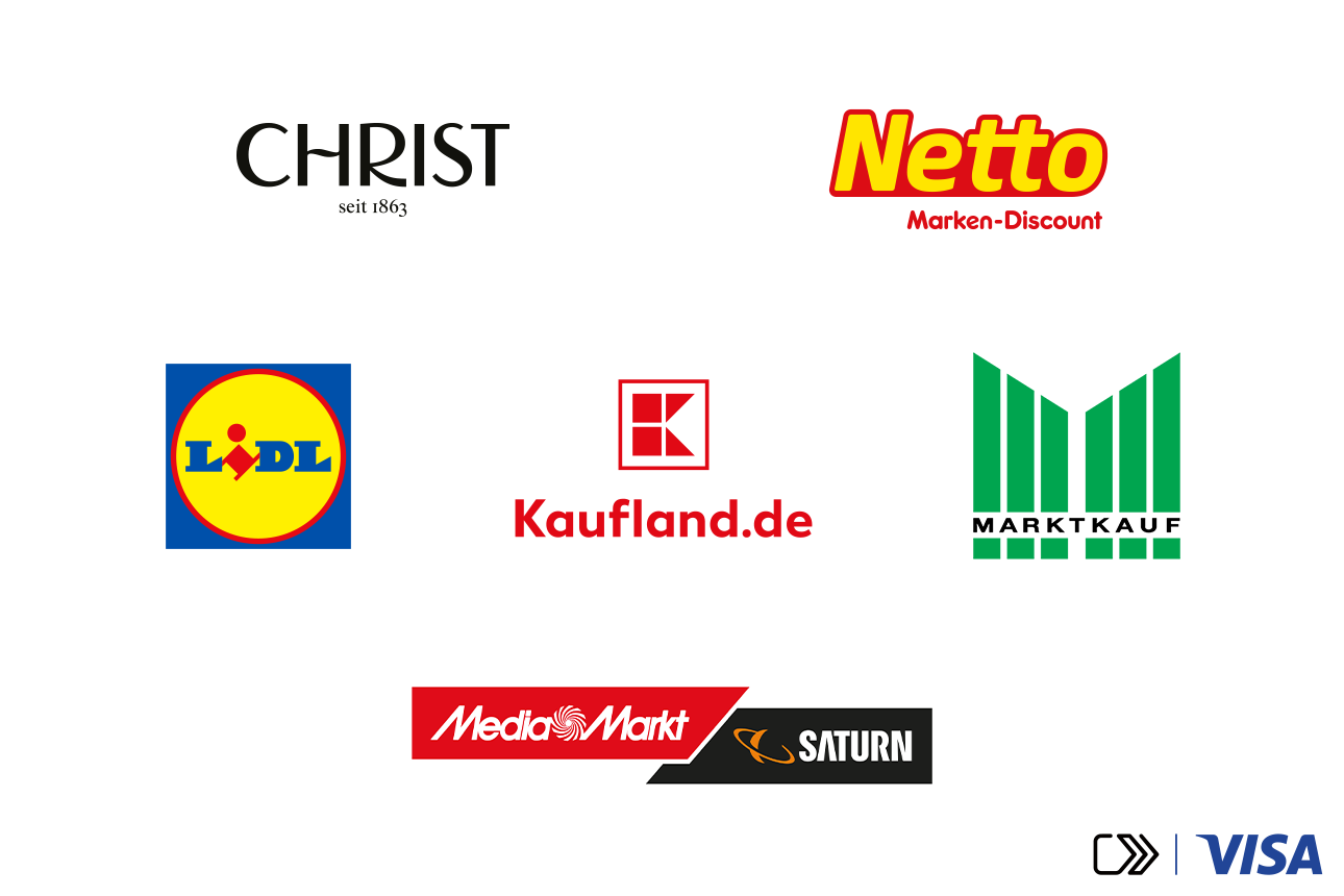 Logos aller teilnehmenden Händler